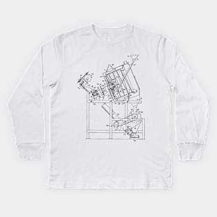 Puffing Food Products Vintage Patent Hand Drawing Kids Long Sleeve T-Shirt